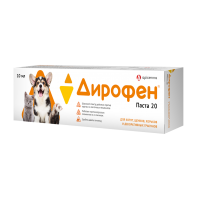 ДИРОФЕН паста 20 для котят и щенков, хорьков и декоративных грызунов, 10 мл