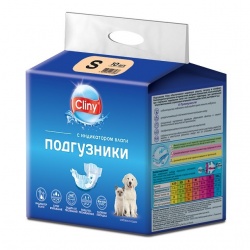 Cliny Подгузники для собак и кошек весом 3-6 кг, размер S