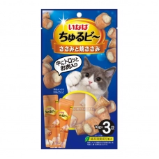 INABA лакомство для кошек Churu Bee Запеченные трубочки Куриное филе, 10 г х 3 шт