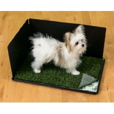 PoochPad Туалет для собак с искусственной травой, пеленкой, оградой и поддоном