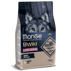 Monge Dog BWild LOW GRAIN низкозерновой корм из мяса гуся для взрослых собак всех пород