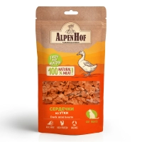 AlpenHof Лакомство Сердечки из утки для кошек 50г, A602