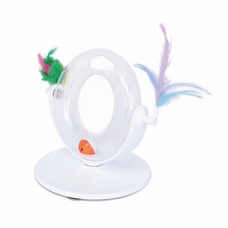 M-Pets Игровая база с мячиком и перьями для кошек 26*21*16см