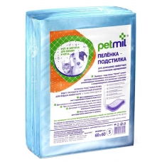 Петмил Пеленка-подстилка впит. однораз. (Медмил) 60х60, уп. 5, 10, 30, 60, 240 шт