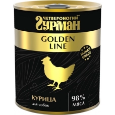 Четвероногий Гурман Golden консервы для собак Курица натуральная в желе