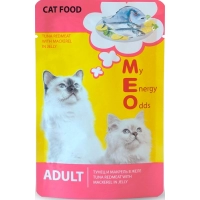 Ме-О Adult пауч для кошек №4 Тунец и Макрель в желе