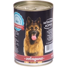 Натуральная формула консервы для собак Говядина